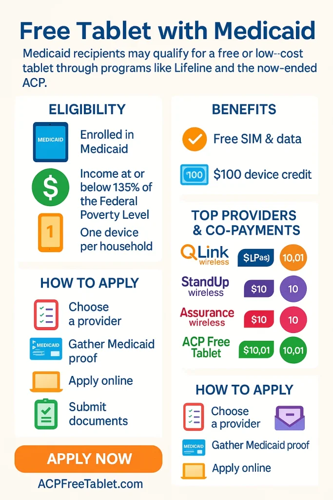 Free Tablet With Medicaid Infographic